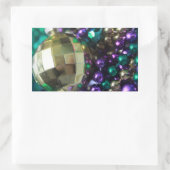 Mardi Gras Beads Gold Custom Rectangle Stickers (Tasche)
