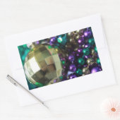 Mardi Gras Beads Gold Custom Rectangle Stickers (Umschlag)