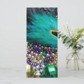 Mardi Gras Beads & Green Feather Mask (Stehend Vorderseite)