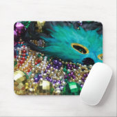 Mardi Gras Beads & Mask Mousepad (Mit Mouse)