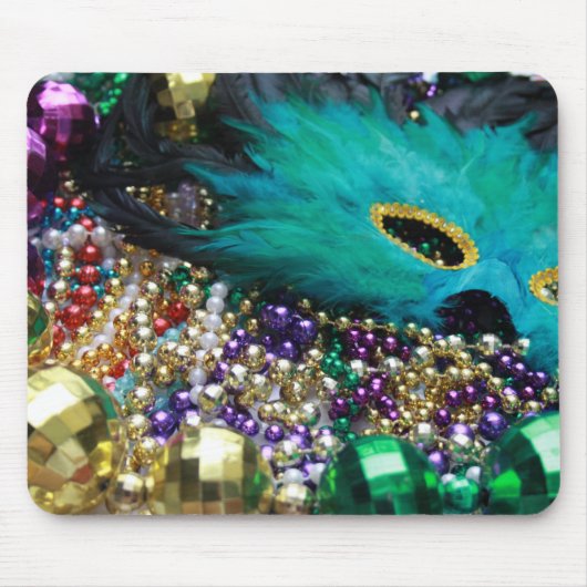 Mardi Gras Beads & Mask Mousepad (Vorne)