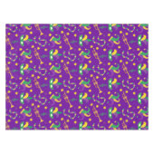 Mardi Gras Beads Maske Star Green Golden Lila Tischdecke (Vorderseite (Horizontal))