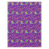 Mardi Gras Beads Maske Star Green Golden Lila Tischdecke (Vorderseite)