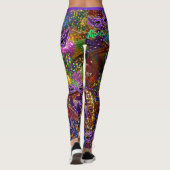 Mardi Gras Beads Masken Leggings Komfortable Pants (Rückseite)