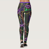 Mardi Gras Beads Masken Leggings Komfortable Pants (Rückseite)
