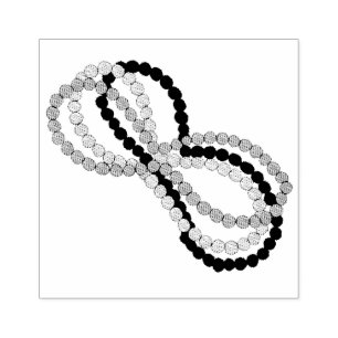 Mardi Gras Beads Necklace Strand New Orleans NOLA Gummistempel
