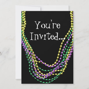 Mardi Gras Beads Necklaces Einladung
