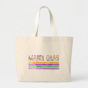 Mardi Gras Beads Parades Crawfish King Cake Jumbo Stoffbeutel
