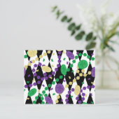 Mardi Gras Beads Postkarte (Stehend Vorderseite)