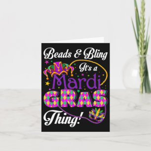 Mardi Gras Beads und Bling Beads Masseathers Jes Karte