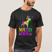 Mardi Gras Beagle Dog Lover Carnival Jester Premiu T-Shirt (Vorderseite)