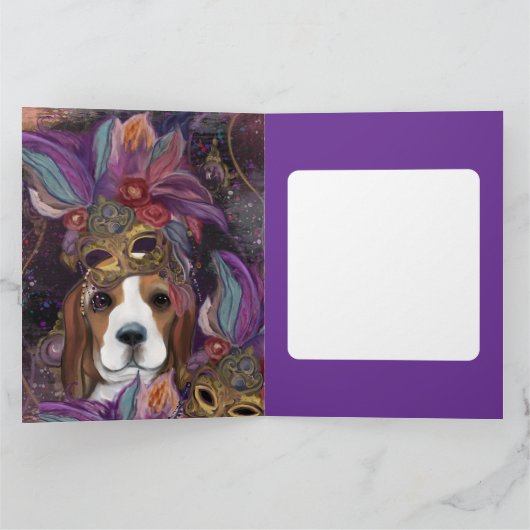 MARDI GRAS BEAGLE KARTE (Innenseite)