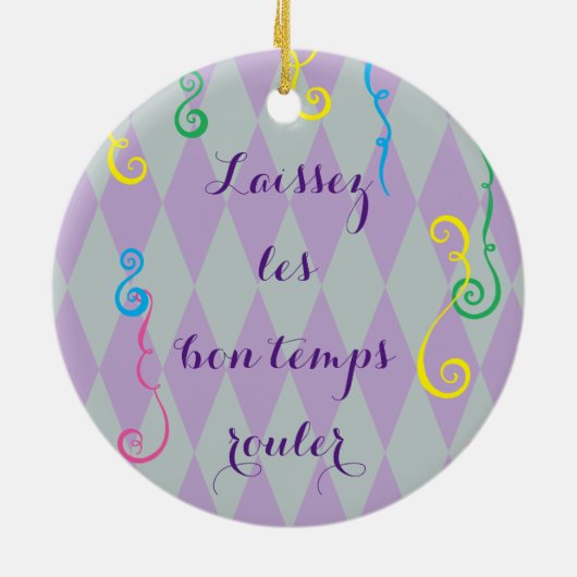 Mardi Gras Beagle Keramikornament (Hinten)