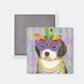 Mardi Gras Beagle Magnet (Vorderseite/Rückseite)