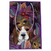 MARDI GRAS BEAGLE MITTLERE GESCHENKTÜTE (Vorderseite)