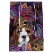 MARDI GRAS BEAGLE MITTLERE GESCHENKTÜTE (Rückseite)