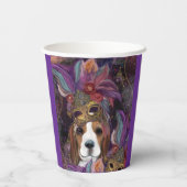 MARDI GRAS BEAGLE PAPPBECHER (Rückseite)