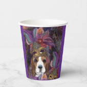 MARDI GRAS BEAGLE PAPPBECHER (Vorderseite)