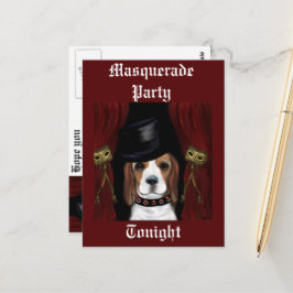 MARDI GRAS BEAGLE POSTKARTE