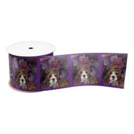 MARDI GRAS BEAGLE SATINBAND