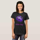 Mardi Gras Beautiful Colorful Lips T-Shirt (Vorne ganz)