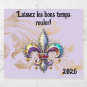 Mardi Gras Beer Bottle Label Bierflaschenetikett (Einzelnes Label)