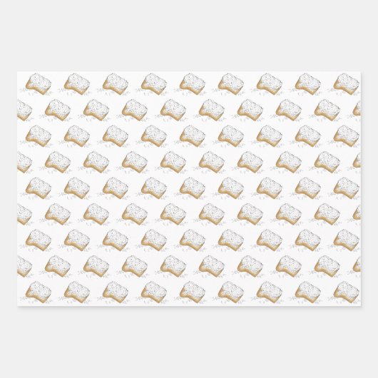 Mardi Gras Beignet King Cake Beads New Orleans LA Geschenkpapier Set (Vorderseite 3)