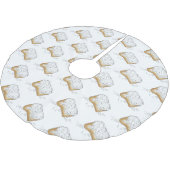 Mardi Gras Beignet Pastry New Orleans Louisiana Polyester Weihnachtsbaumdecke (Schrägansicht)