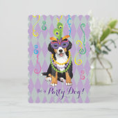 Mardi Gras Berner Einladung (Stehend Vorderseite)