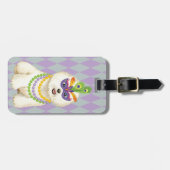 Mardi Gras Bichon Frise Gepäckanhänger (Vorderseite horizontal)
