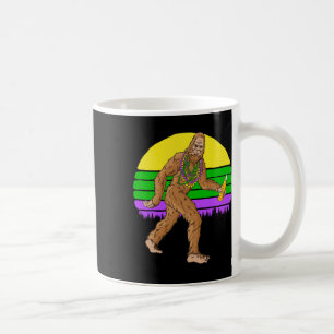 Mardi Gras Bigfoot Beads und Bier Sasquatch Fat Tu Kaffeetasse