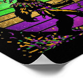 Mardi Gras Bigfoot Poster (Ecke)