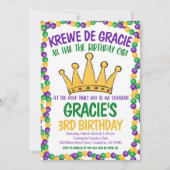 Mardi Gras Birthday Einladung (Vorderseite)