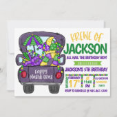 Mardi Gras Birthday Einladung (Vorderseite)