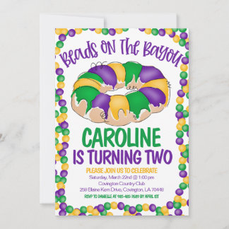 Mardi Gras Birthday Einladung