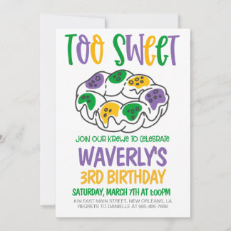 Mardi Gras Birthday Einladung