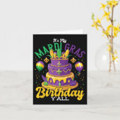 Mardi Gras Birthday Outfit's My Mardi Gras Birt Karte (Gelbe Blume)