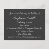 "Mardi Gras Birthday" - Party Einladung (Rückseite)