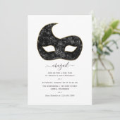 Mardi Gras Birthday Party Einladung (Stehend Vorderseite)