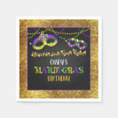 Mardi Gras Birthday Serviette (Vorderseite)