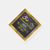 Mardi Gras Birthday Serviette (Ecke)