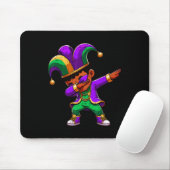 Mardi Gras Black Boys Dabbing Funny Outfit Jester Mousepad (Mit Mouse)