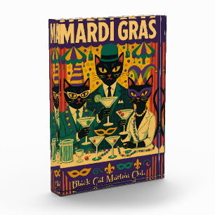 Mardi Gras Black Cat Martini Club Trio Fotoblock