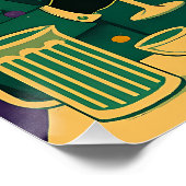 Mardi Gras Black Cat Martini Club Trio Poster (Ecke)