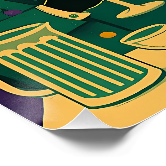 Mardi Gras Black Cat Martini Club Trio Poster (Ecke)