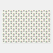 Mardi Gras Black FleurDeLis mit Balloons auf Elfen Geschenkpapier Set (Vorderseite 3)