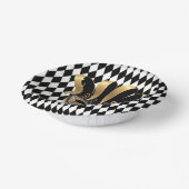 Mardi Gras Black & White Diamond Pappteller (Gewinkelt)