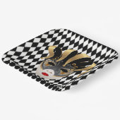 Mardi Gras Black & White Diamond Pappteller (Gewinkelt)