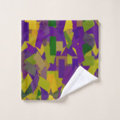 Mardi Gras Blocks Badhandtuch Set (Waschlappen)