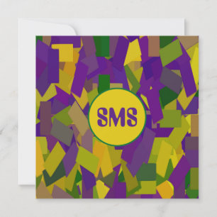 Mardi Gras Blocks Einladung